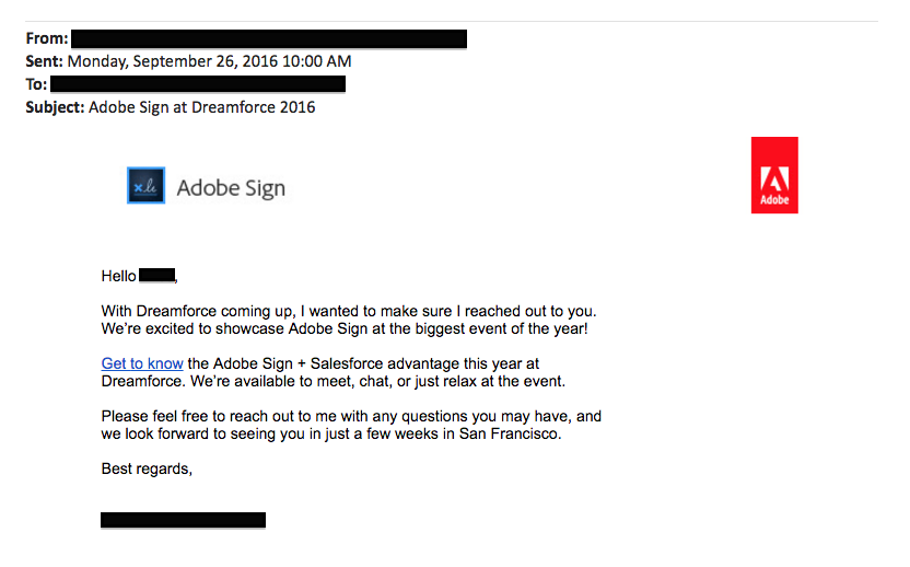 why Adobe's cold emails are lame
